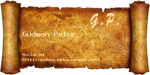 Gudmon Petur névjegykártya